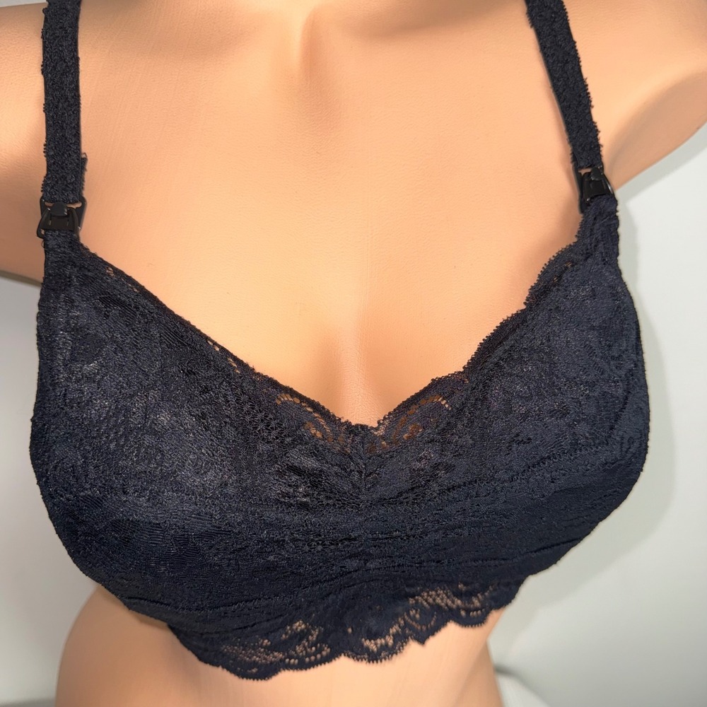 Cosabella Never Say Never Mommie Nursing Soft Bra Black Lace Size XL - Picture 8 of 16